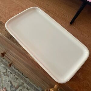 Elegant Cream Ceramic Tray